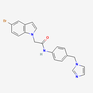 molecular formula C20H17BrN4O B11157967 2-(5-bromo-1H-indol-1-yl)-N-[4-(1H-imidazol-1-ylmethyl)phenyl]acetamide 