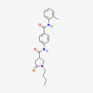 1-butyl-N-{4-[(2-methylphenyl)carbamoyl]phenyl}-5-oxopyrrolidine-3-carboxamide