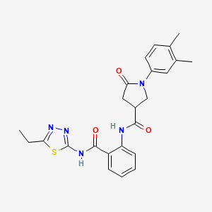 1-(3,4-dimethylphenyl)-N-{2-[(5-ethyl-1,3,4-thiadiazol-2-yl)carbamoyl]phenyl}-5-oxopyrrolidine-3-carboxamide