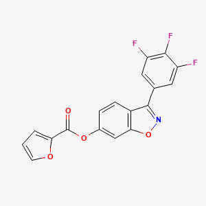 3-(3,4,5-Trifluorophenyl)-1,2-benzoxazol-6-yl furan-2-carboxylate