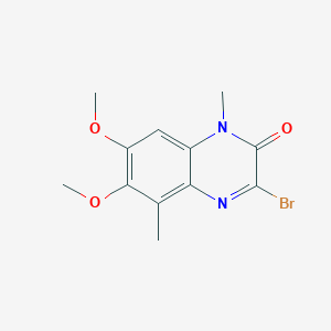 molecular formula C12H13BrN2O3 B011158 3-Bromomethyl-6,7-dimethoxy-1-methyl-2(H)-quinoxalinone CAS No. 100595-07-1
