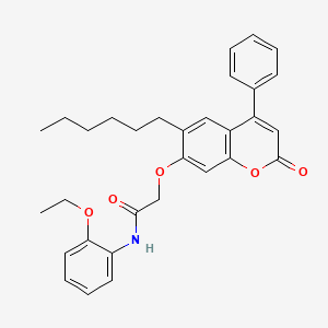 N-(2-ethoxyphenyl)-2-[(6-hexyl-2-oxo-4-phenyl-2H-chromen-7-yl)oxy]acetamide