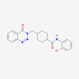 molecular formula C21H21BrN4O2 B11158011 trans-N-(2-bromophenyl)-4-[(4-oxo-1,2,3-benzotriazin-3(4H)-yl)methyl]cyclohexanecarboxamide 