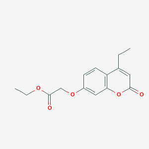 molecular formula C15H16O5 B11158013 ethyl 2-[(4-ethyl-2-oxo-2H-chromen-7-yl)oxy]acetate 