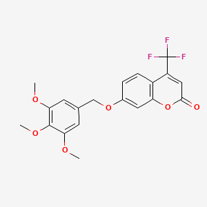 4-(trifluoromethyl)-7-[(3,4,5-trimethoxybenzyl)oxy]-2H-chromen-2-one