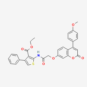 ethyl 2-[({[4-(4-methoxyphenyl)-2-oxo-2H-chromen-7-yl]oxy}acetyl)amino]-4-phenylthiophene-3-carboxylate