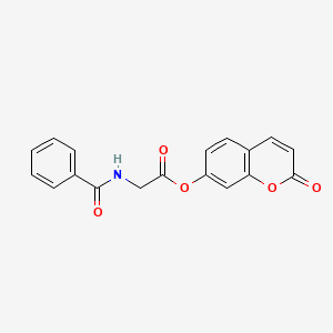 2-oxo-2H-chromen-7-yl 2-(benzoylamino)acetate