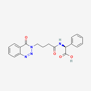 (2S)-2-[4-(4-oxo-1,2,3-benzotriazin-3-yl)butanoylamino]-2-phenylacetic acid