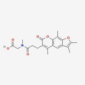 2-{methyl[3-(2,3,5,9-tetramethyl-7-oxo-7H-furo[3,2-g]chromen-6-yl)propanoyl]amino}acetic acid