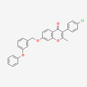 molecular formula C29H21ClO4 B11158088 3-(4-chlorophenyl)-2-methyl-7-[(3-phenoxybenzyl)oxy]-4H-chromen-4-one 