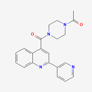 molecular formula C21H20N4O2 B11158092 1-(4-{[2-(Pyridin-3-yl)quinolin-4-yl]carbonyl}piperazin-1-yl)ethanone 