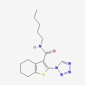 N-pentyl-2-(1H-tetrazol-1-yl)-4,5,6,7-tetrahydro-1-benzothiophene-3-carboxamide