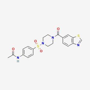 N~1~-(4-{[4-(1,3-benzothiazol-6-ylcarbonyl)piperazino]sulfonyl}phenyl)acetamide