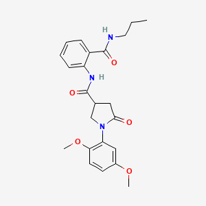 1-(2,5-dimethoxyphenyl)-5-oxo-N-[2-(propylcarbamoyl)phenyl]pyrrolidine-3-carboxamide