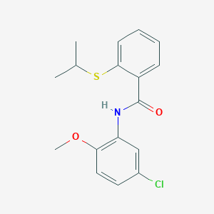 N-(5-chloro-2-methoxyphenyl)-2-(propan-2-ylsulfanyl)benzamide