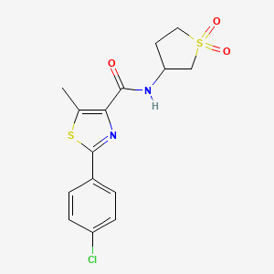 2-(4-chlorophenyl)-N-(1,1-dioxidotetrahydrothiophen-3-yl)-5-methyl-1,3-thiazole-4-carboxamide