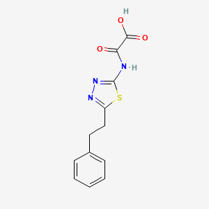 molecular formula C12H11N3O3S B11158127 Oxo{[5-(2-phenylethyl)-1,3,4-thiadiazol-2-yl]amino}acetic acid 