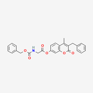 molecular formula C27H23NO6 B11158141 3-benzyl-4-methyl-2-oxo-2H-chromen-7-yl N-[(benzyloxy)carbonyl]glycinate 