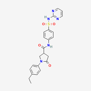 1-(4-ethylphenyl)-5-oxo-N-[4-(pyrimidin-2-ylsulfamoyl)phenyl]pyrrolidine-3-carboxamide