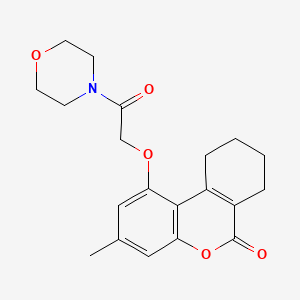 molecular formula C20H23NO5 B11158184 3-methyl-1-[2-(morpholin-4-yl)-2-oxoethoxy]-7,8,9,10-tetrahydro-6H-benzo[c]chromen-6-one 