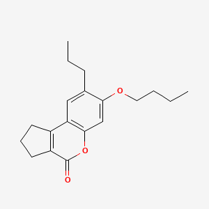 molecular formula C19H24O3 B11158194 7-butoxy-8-propyl-2,3-dihydrocyclopenta[c]chromen-4(1H)-one 