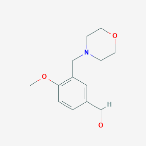 molecular formula C13H17NO3 B111582 4-Methoxy-3-(morpholin-4-ylmethyl)benzaldehyde CAS No. 128501-81-5