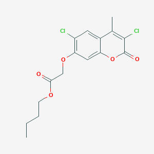 butyl 2-[(3,6-dichloro-4-methyl-2-oxo-2H-chromen-7-yl)oxy]acetate