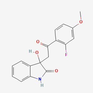 3-[2-(2-fluoro-4-methoxyphenyl)-2-oxoethyl]-3-hydroxy-1,3-dihydro-2H-indol-2-one