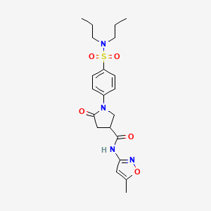 1-[4-(dipropylsulfamoyl)phenyl]-N-(5-methyl-1,2-oxazol-3-yl)-5-oxopyrrolidine-3-carboxamide