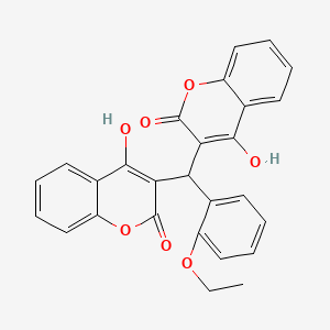 molecular formula C27H20O7 B11158256 3-[(2-ethoxyphenyl)(4-hydroxy-2-oxo-2H-chromen-3-yl)methyl]-4-hydroxy-2H-chromen-2-one 