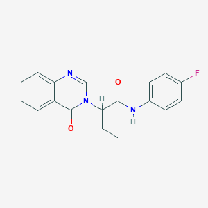 molecular formula C18H16FN3O2 B11158280 N-(4-fluorophenyl)-2-(4-oxoquinazolin-3(4H)-yl)butanamide 