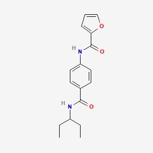 molecular formula C17H20N2O3 B11158299 N-[4-(pentan-3-ylcarbamoyl)phenyl]furan-2-carboxamide 