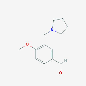 molecular formula C13H17NO2 B111583 4-Methoxy-3-(pyrrolidin-1-ylmethyl)benzaldehyde CAS No. 128501-84-8