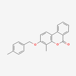 molecular formula C22H18O3 B11158307 4-methyl-3-[(4-methylbenzyl)oxy]-6H-benzo[c]chromen-6-one 