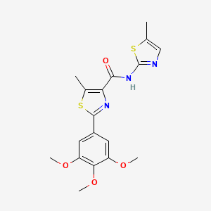 5-methyl-N-(5-methyl-1,3-thiazol-2-yl)-2-(3,4,5-trimethoxyphenyl)-1,3-thiazole-4-carboxamide