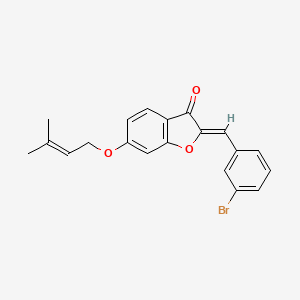 2-[(3-Bromophenyl)methylene]-6-(3-methylbut-2-enyloxy)benzo[b]furan-3-one