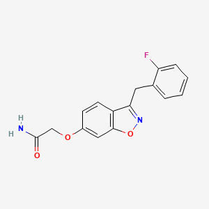 2-{[3-(2-Fluorobenzyl)-1,2-benzisoxazol-6-yl]oxy}acetamide