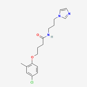 4-(4-chloro-2-methylphenoxy)-N-[3-(1H-imidazol-1-yl)propyl]butanamide