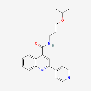 molecular formula C21H23N3O2 B11158357 N-(3-isopropoxypropyl)-2-(4-pyridinyl)-4-quinolinecarboxamide 