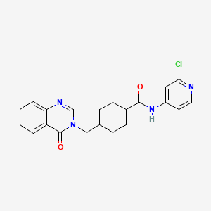 molecular formula C21H21ClN4O2 B11158361 trans-N-(2-chloropyridin-4-yl)-4-[(4-oxoquinazolin-3(4H)-yl)methyl]cyclohexanecarboxamide 