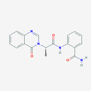 2-{[(2S)-2-(4-oxoquinazolin-3(4H)-yl)propanoyl]amino}benzamide