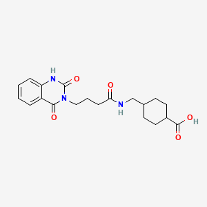 4-({[4-(2-hydroxy-4-oxoquinazolin-3(4H)-yl)butanoyl]amino}methyl)cyclohexanecarboxylic acid