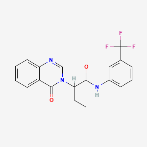 molecular formula C19H16F3N3O2 B11158391 2-(4-oxoquinazolin-3(4H)-yl)-N-[3-(trifluoromethyl)phenyl]butanamide 