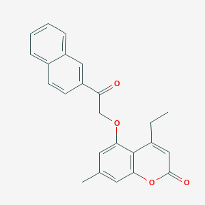 molecular formula C24H20O4 B11158426 4-ethyl-7-methyl-5-[2-(naphthalen-2-yl)-2-oxoethoxy]-2H-chromen-2-one 