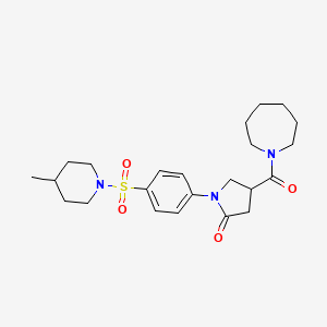 4-(Azepan-1-ylcarbonyl)-1-{4-[(4-methylpiperidin-1-yl)sulfonyl]phenyl}pyrrolidin-2-one