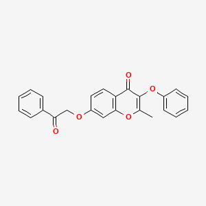 molecular formula C24H18O5 B11158461 2-methyl-7-(2-oxo-2-phenylethoxy)-3-phenoxy-4H-chromen-4-one 