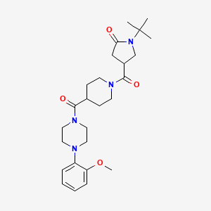 1-Tert-butyl-4-[(4-{[4-(2-methoxyphenyl)piperazin-1-yl]carbonyl}piperidin-1-yl)carbonyl]pyrrolidin-2-one