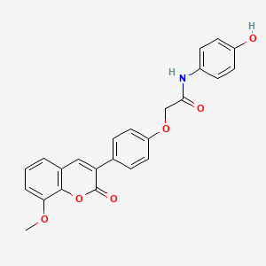 N-(4-hydroxyphenyl)-2-[4-(8-methoxy-2-oxo-2H-chromen-3-yl)phenoxy]acetamide