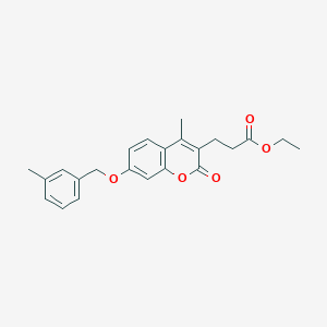 ethyl 3-{4-methyl-7-[(3-methylbenzyl)oxy]-2-oxo-2H-chromen-3-yl}propanoate