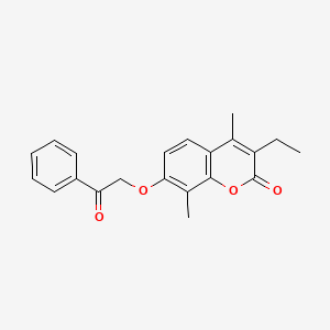 3-ethyl-4,8-dimethyl-7-(2-oxo-2-phenylethoxy)-2H-chromen-2-one